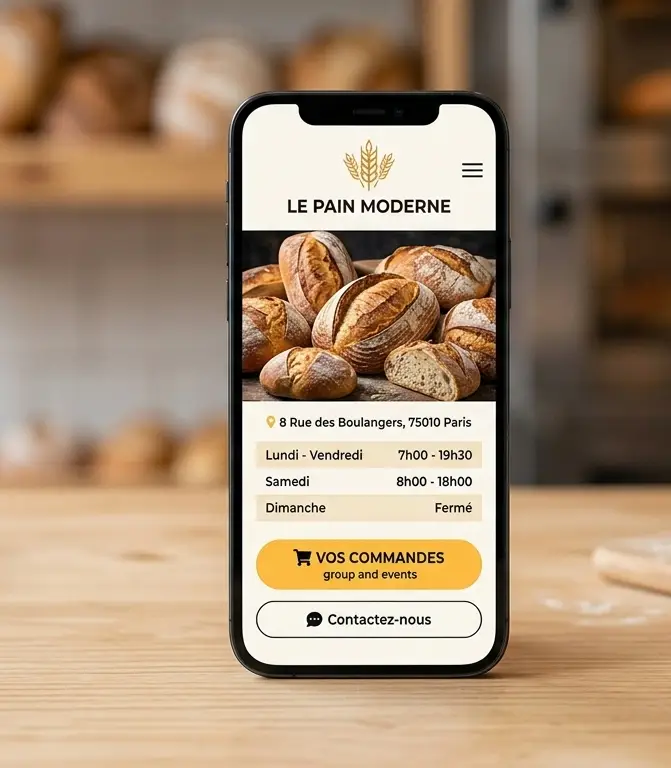 Accueil le pain moderne ozen web interface de commande